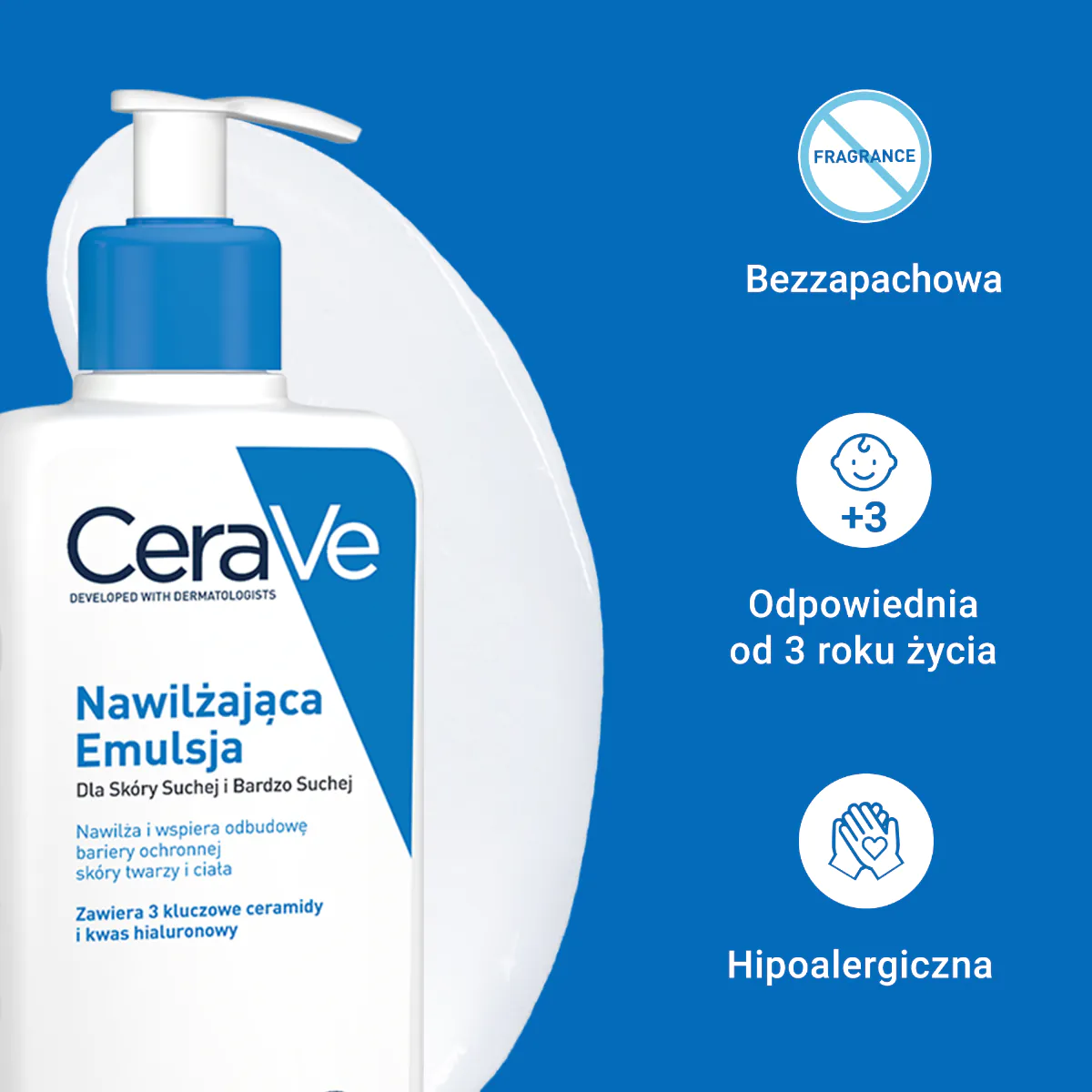 CeraVe hidratantna emulzija za normalnu, suhu i vrlo suhu kožu, 236 ml
