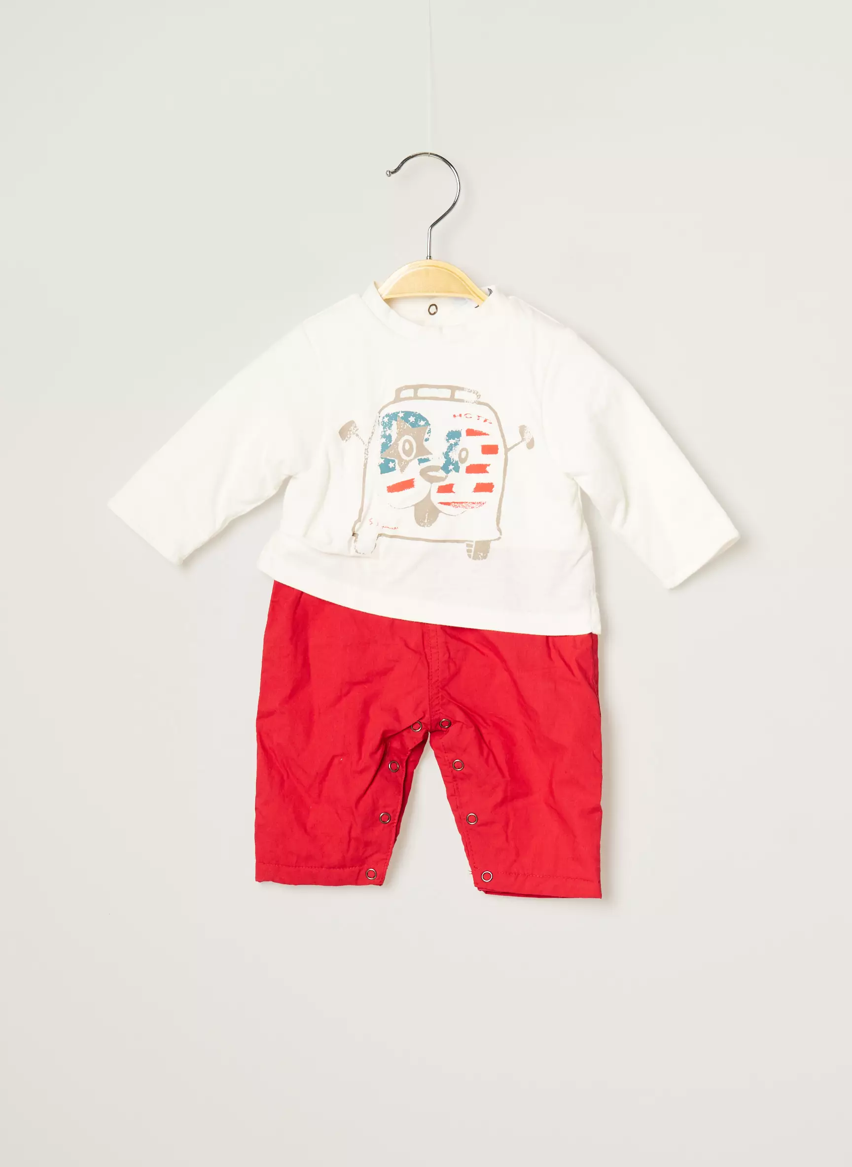 3 Pommes Ensembles Pantalon Garcon couleur rouge
