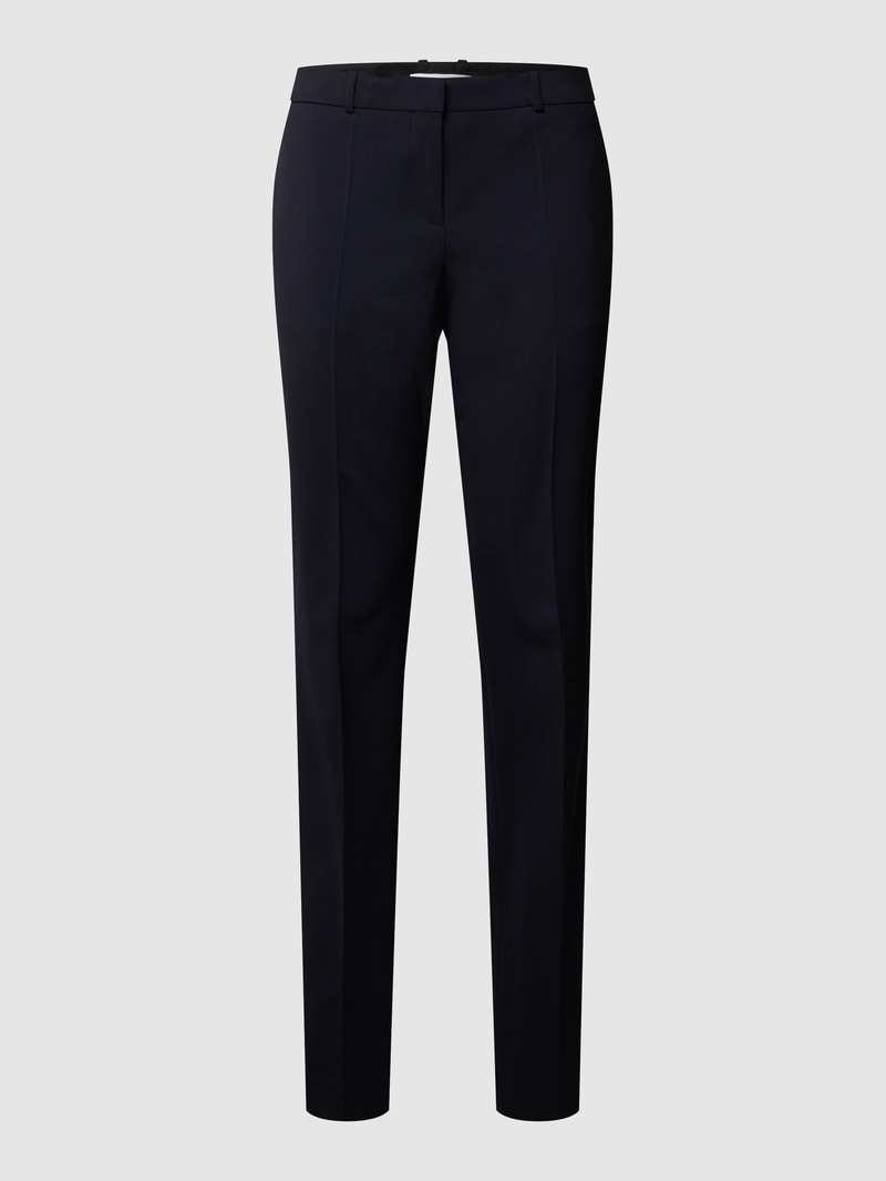 Stoffhose mit Bügelfalten in marineblau