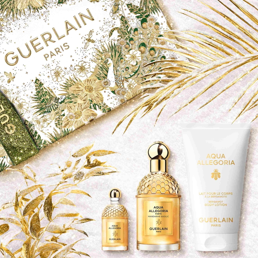 Guerlain AQUA ALLEGORIA Coffret Eau de Parfum, Lait Corps, Miniature Parfum
