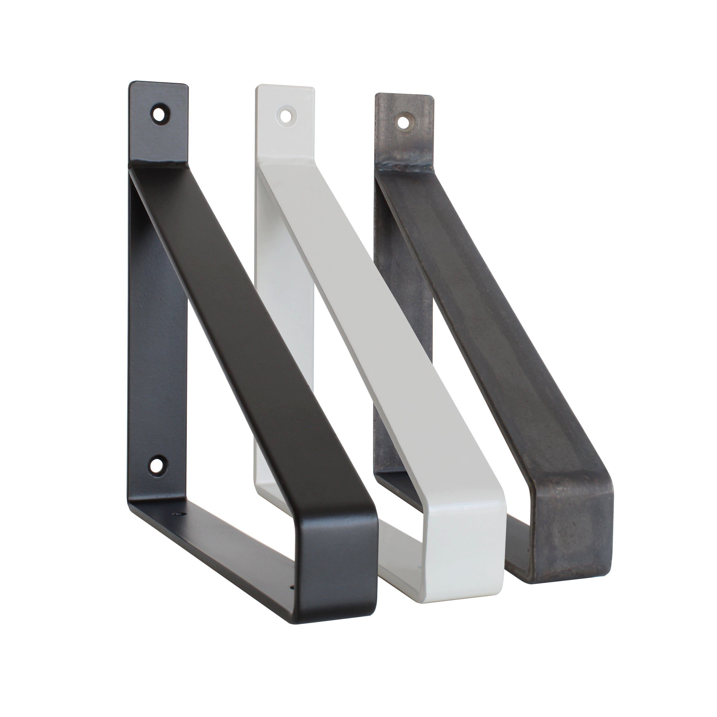 Natural Goods Berlin Wandregalhalter MITTE, 2-tlg., Regalhalterung, Winkelkonsole, Wandregal, Winkelträger, 200mm, Weiß