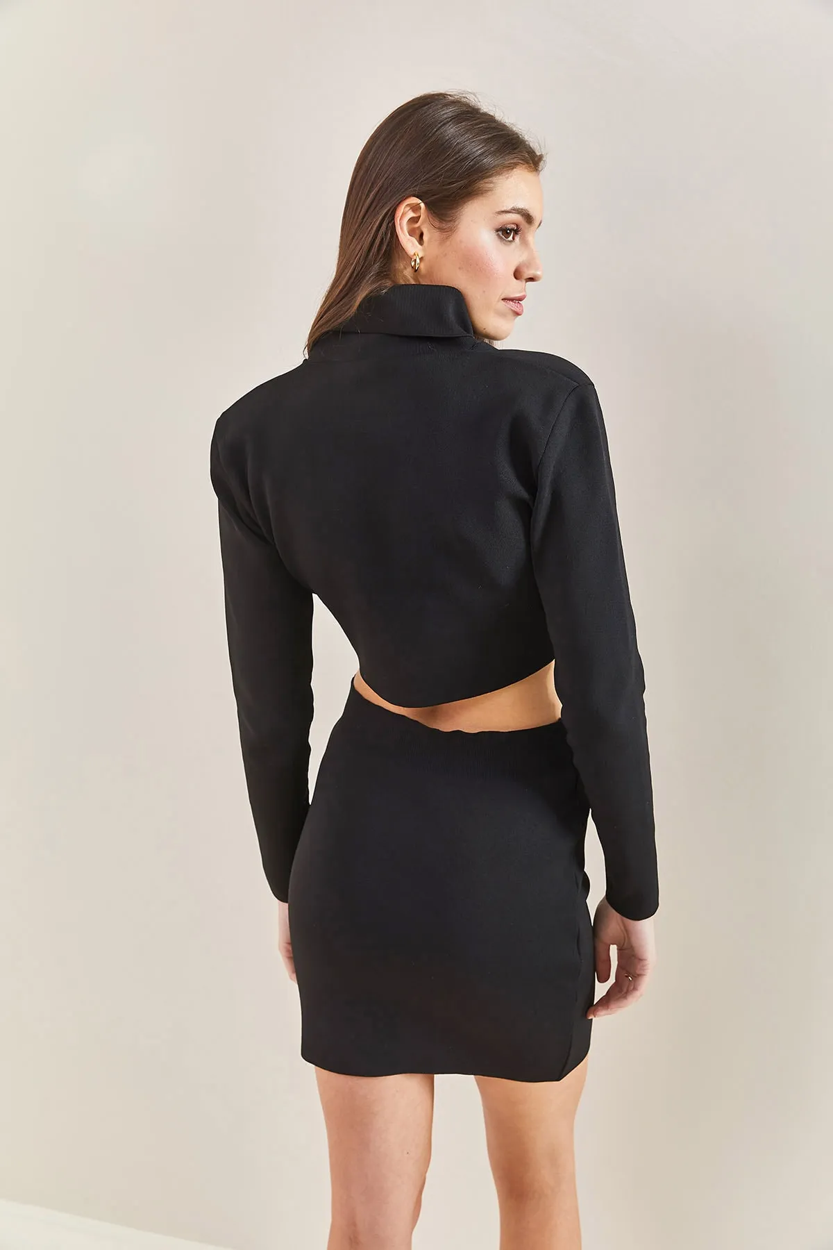 Bianco Lucci  Damen-Minirock-Doppelanzug mit Babykragen und elastischer Taille