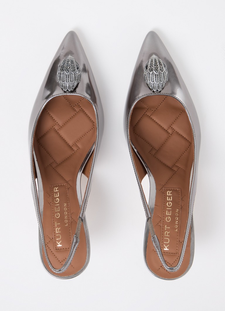 Kurt Geiger Belgravia nahkainen olkalaukku metallinhohtoisella viimeistelyllä