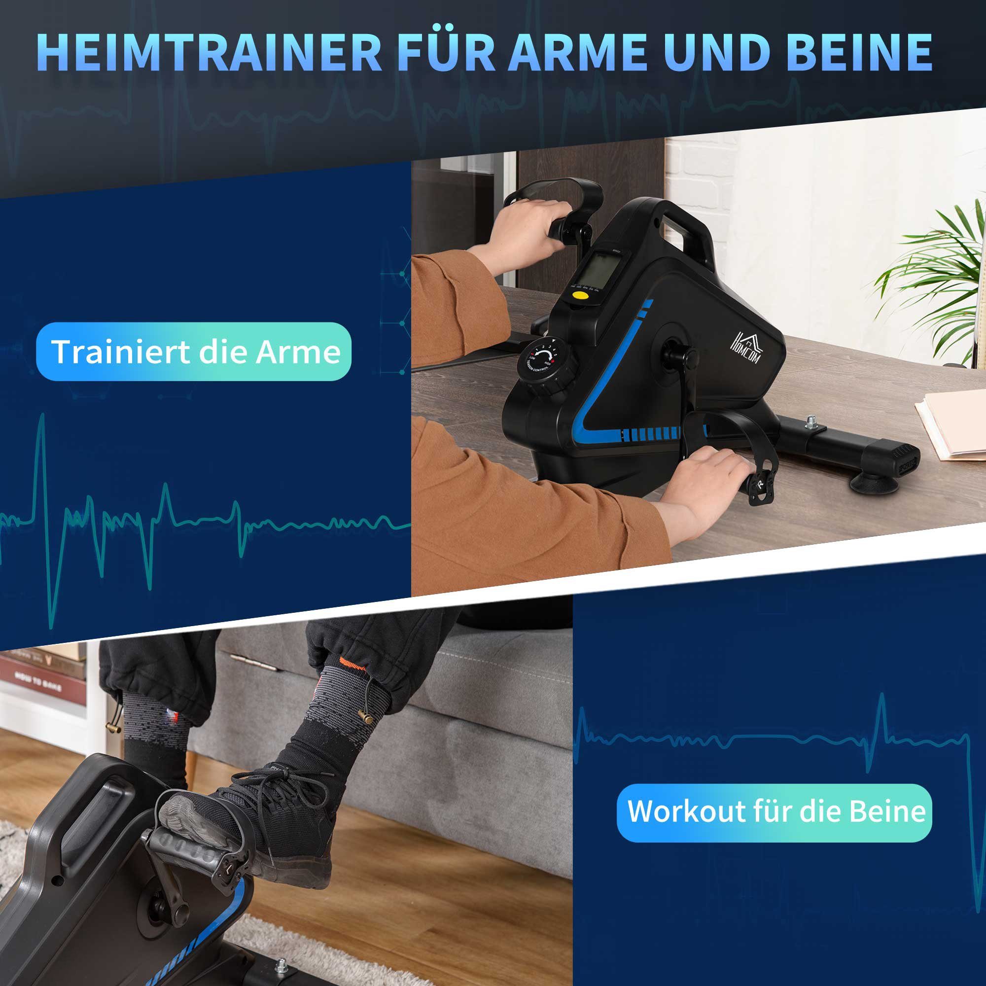 HOMCOM Heimtrainer Mini Heimtrainer, Heimtrainer Fahrrad