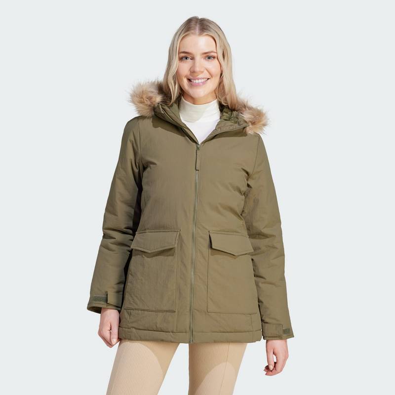 adidas Hooded Fur Parka Softshelljacke Damen