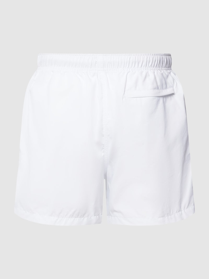 Badehose mit Label-Stitching Modell 'Gregory' in weiß
