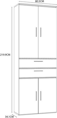 FORTE Aktenschrank Mindi Mehrzweckschrank, Breite 80,5 cm