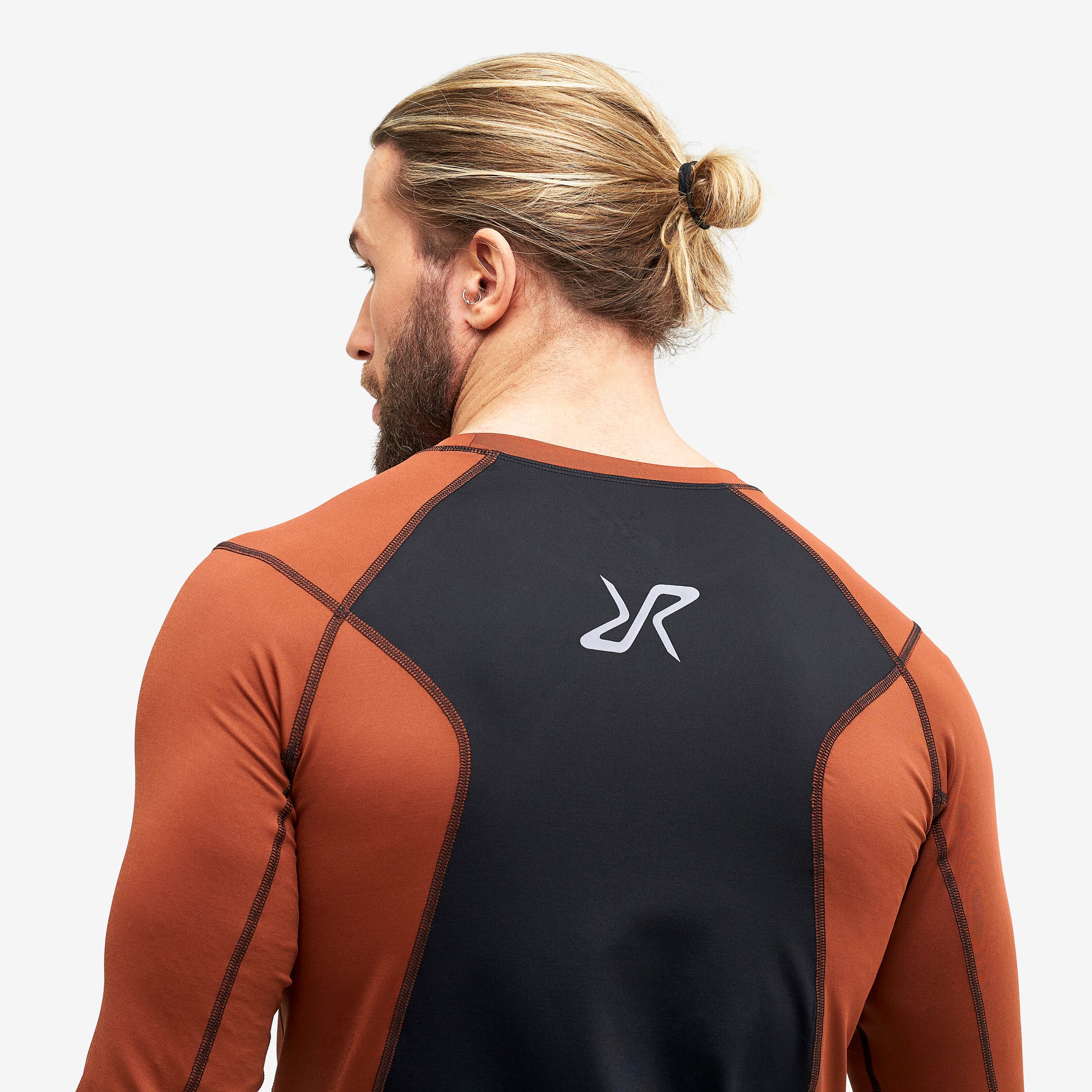 Trail Long Sleeve Tee Homme Rusty Orange