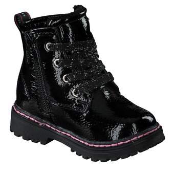 Tom Tailor Schnür Boots in schwarz