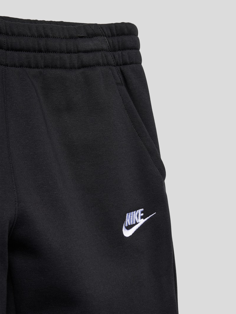 Sweatpants mit Label-Stitching in schwarz