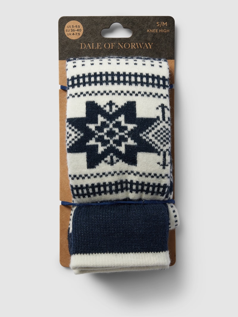 Socken mit Allover-Muster in dunkelblau
