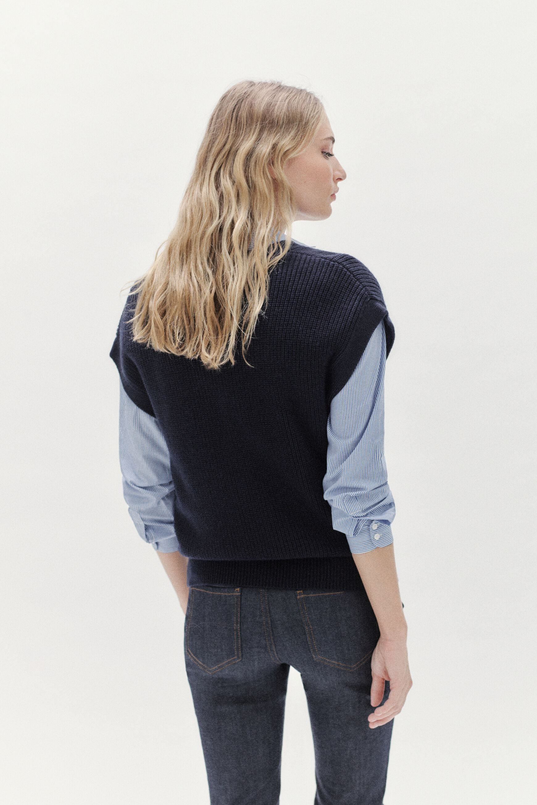 pull curtis bleu marine femme