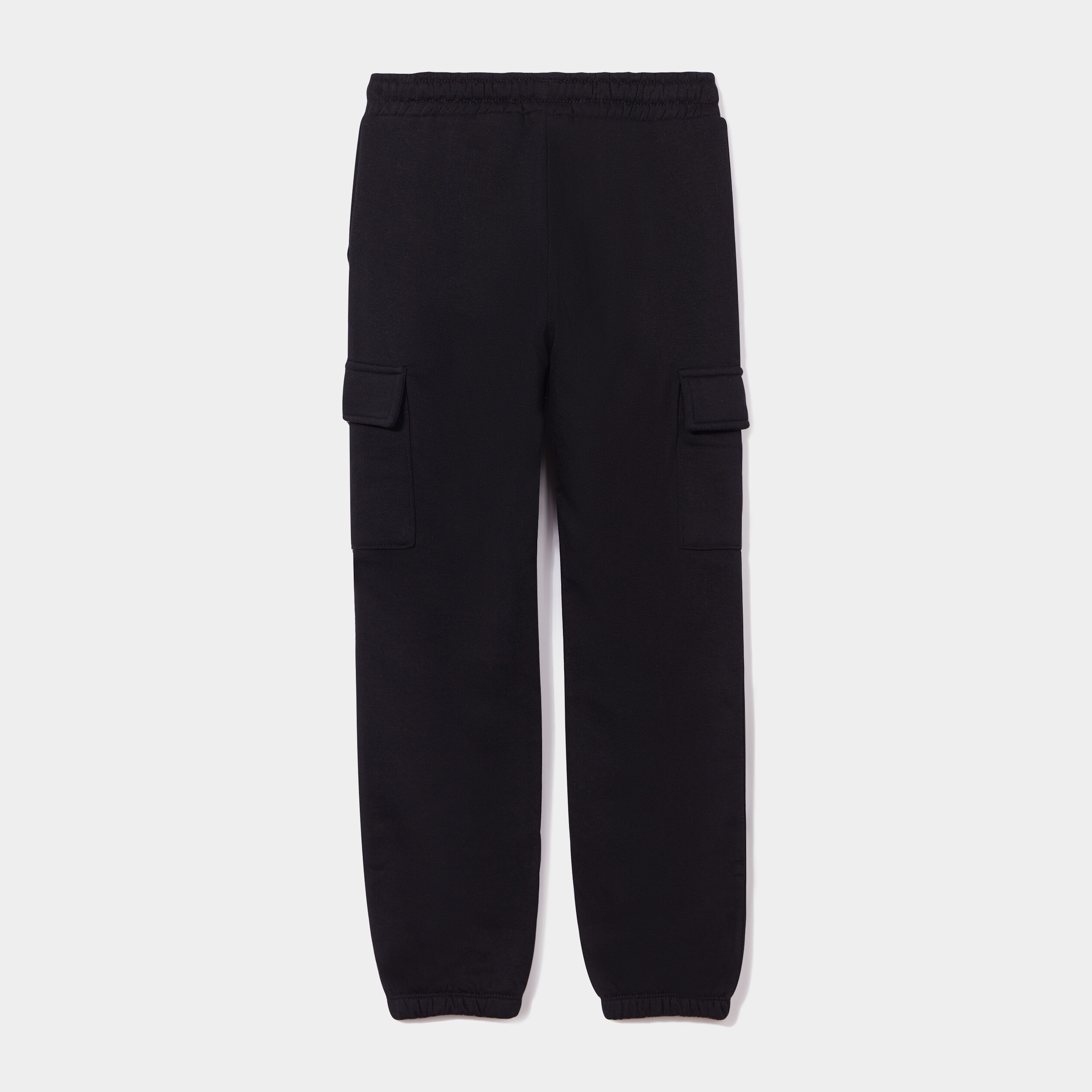 Pantalon de jogging cargo bas élastiqué noir fille | La Halle