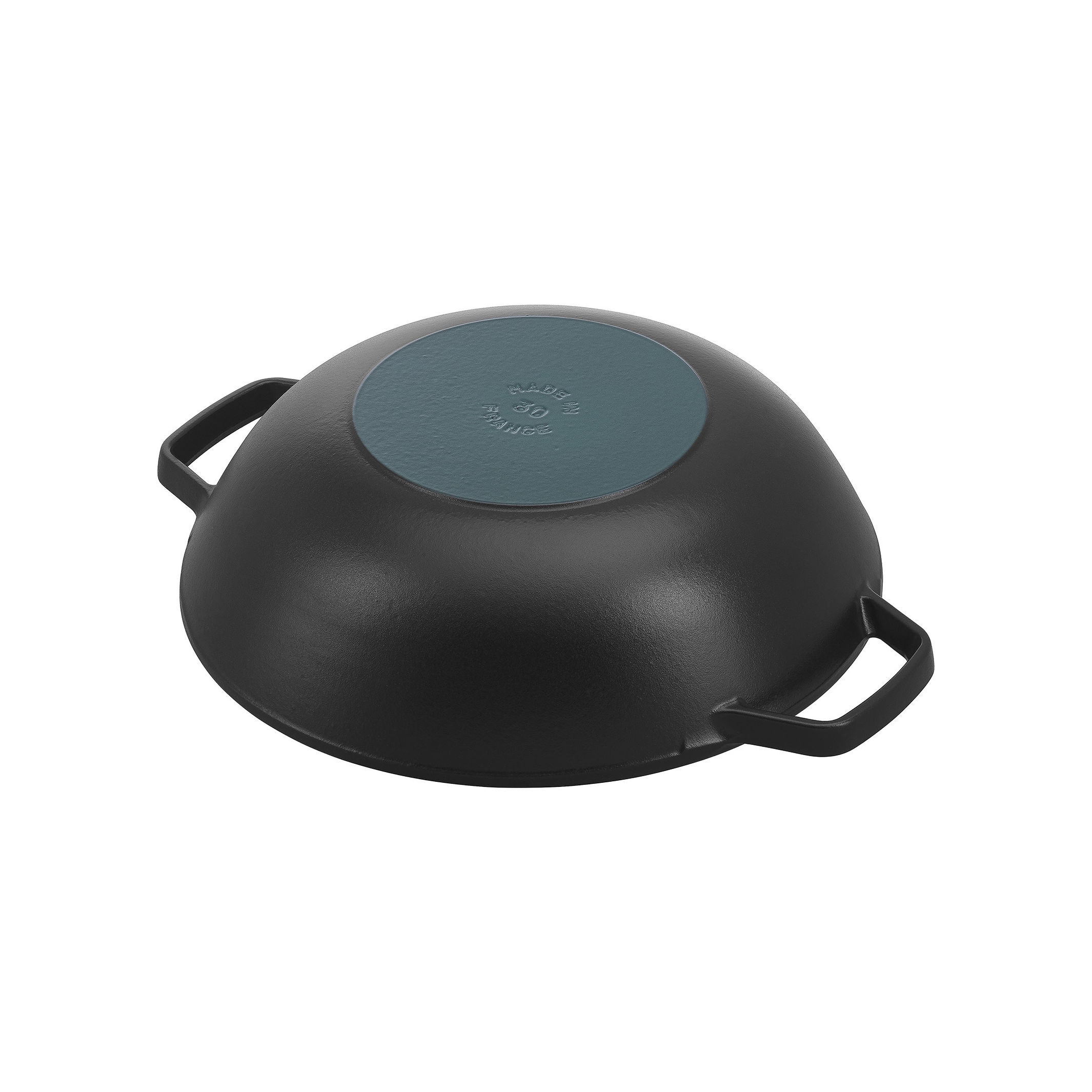 Wok mit Glasdeckel 30 cm, Gusseisen