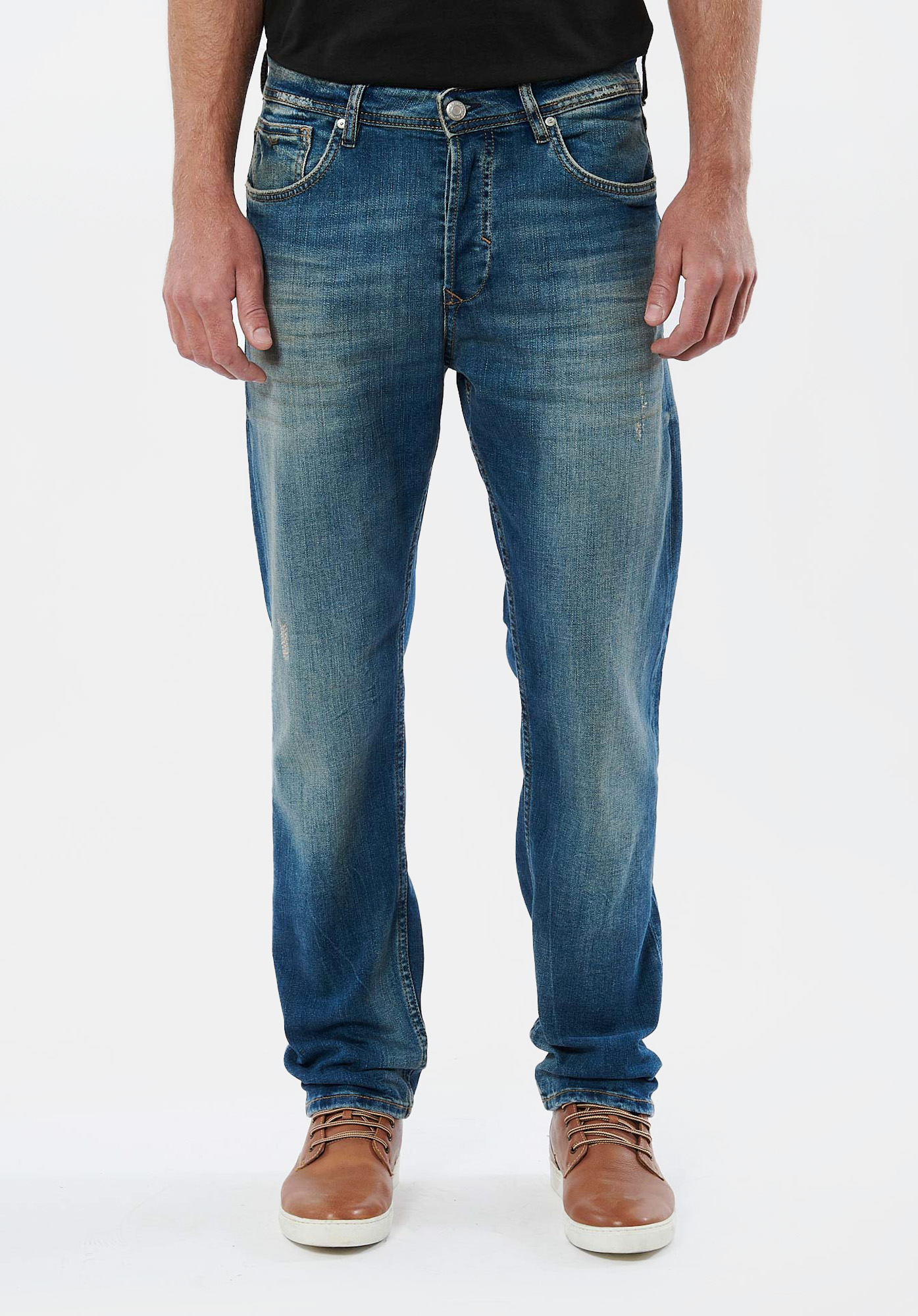 DEREK  Jean relaxed bleu homme