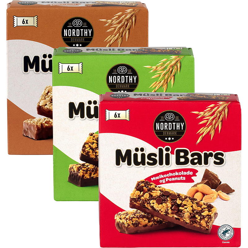 Müslibar 6-pk Peanøtter & melkesjokolade