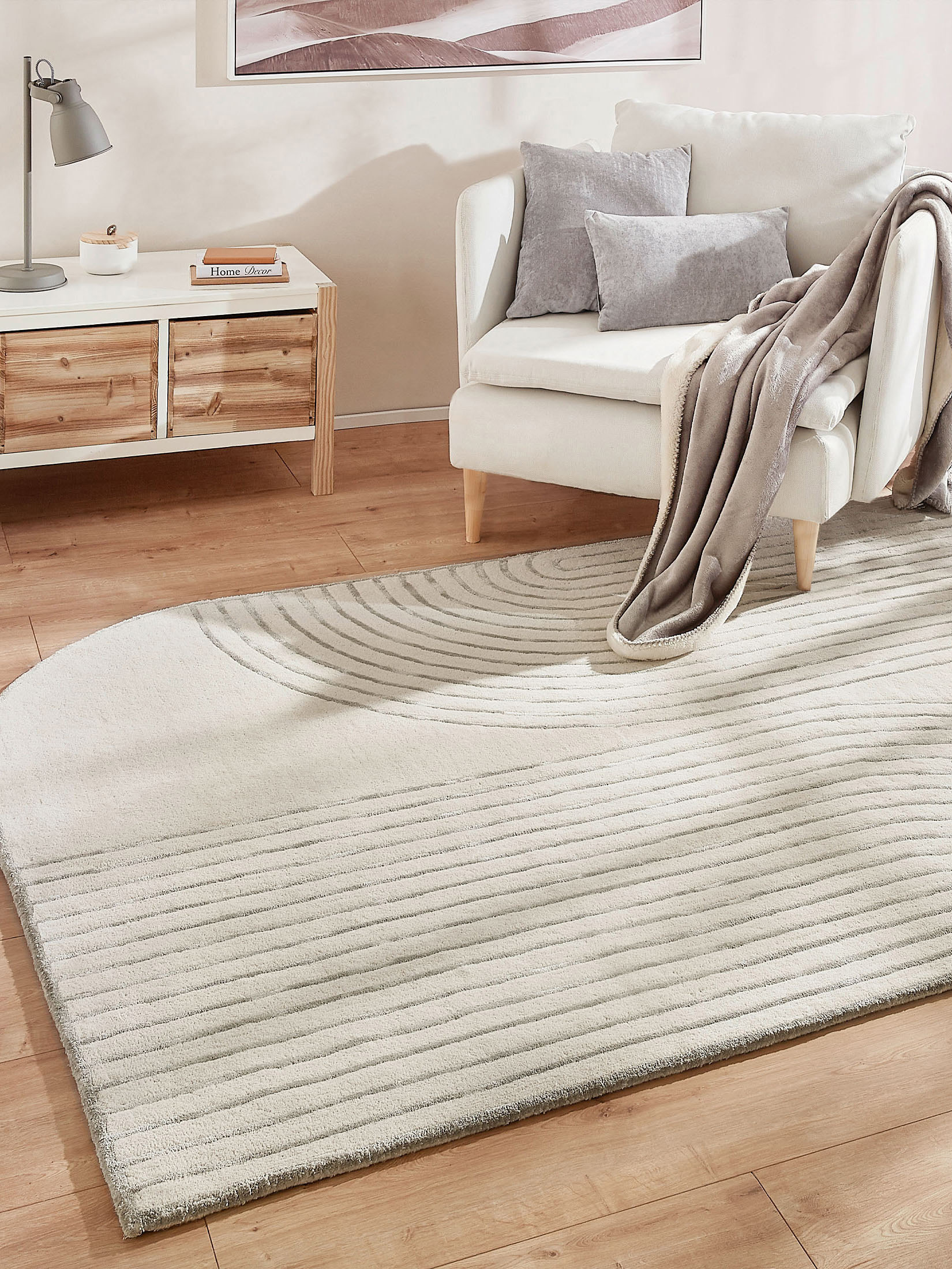 Aranova Moderner Teppich, Offwhite
