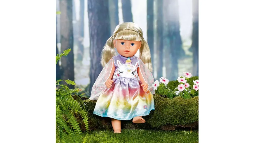 Zapf Creation - BABY born Einhorn Feen Outfit 43cm - Ein zauberhaftes Kleid mit zarten Flügelchen.