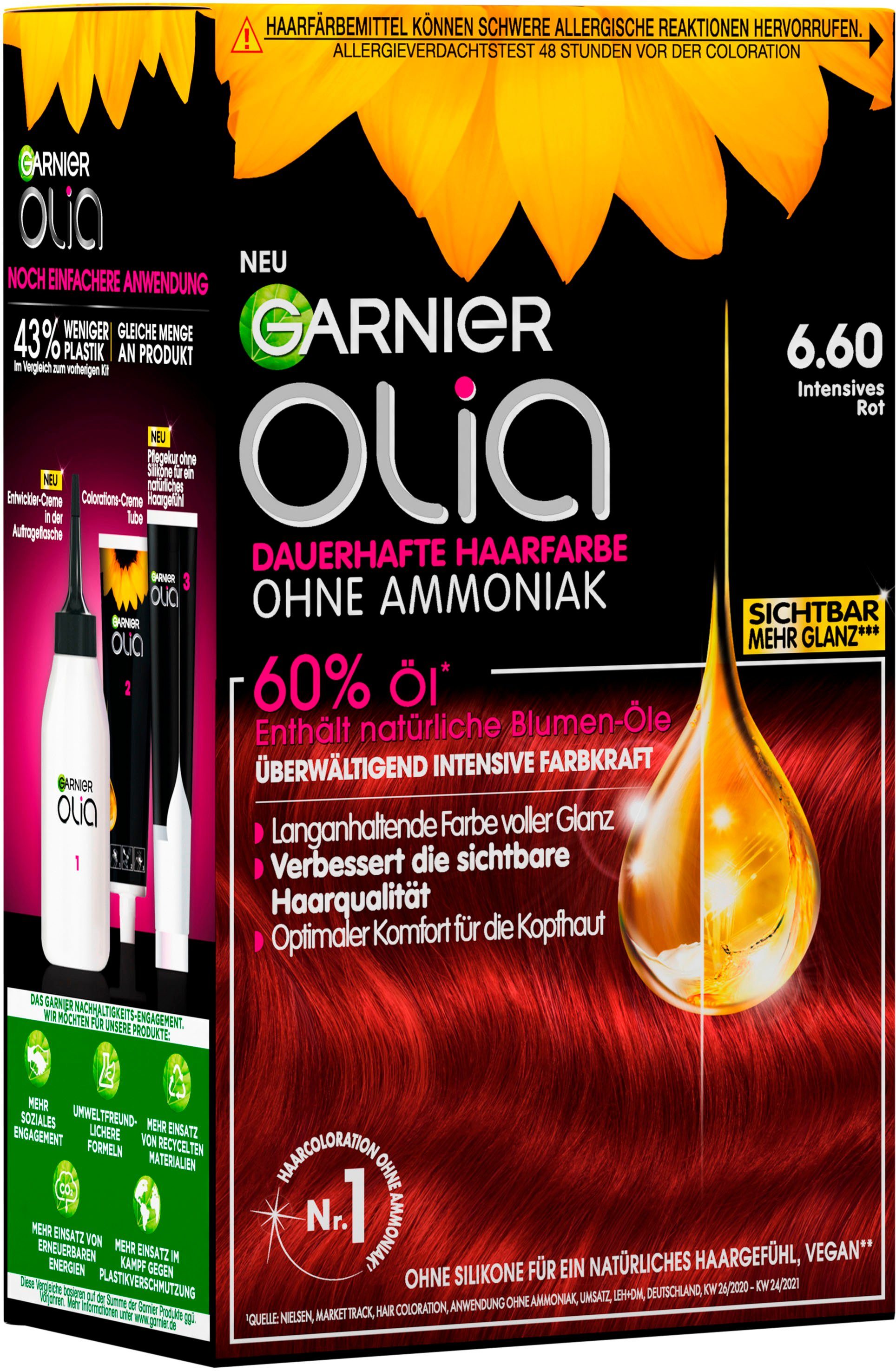 GARNIER Coloration Garnier Olia dauerhafte Haarfarbe, Set, 3-tlg., Ölbasis