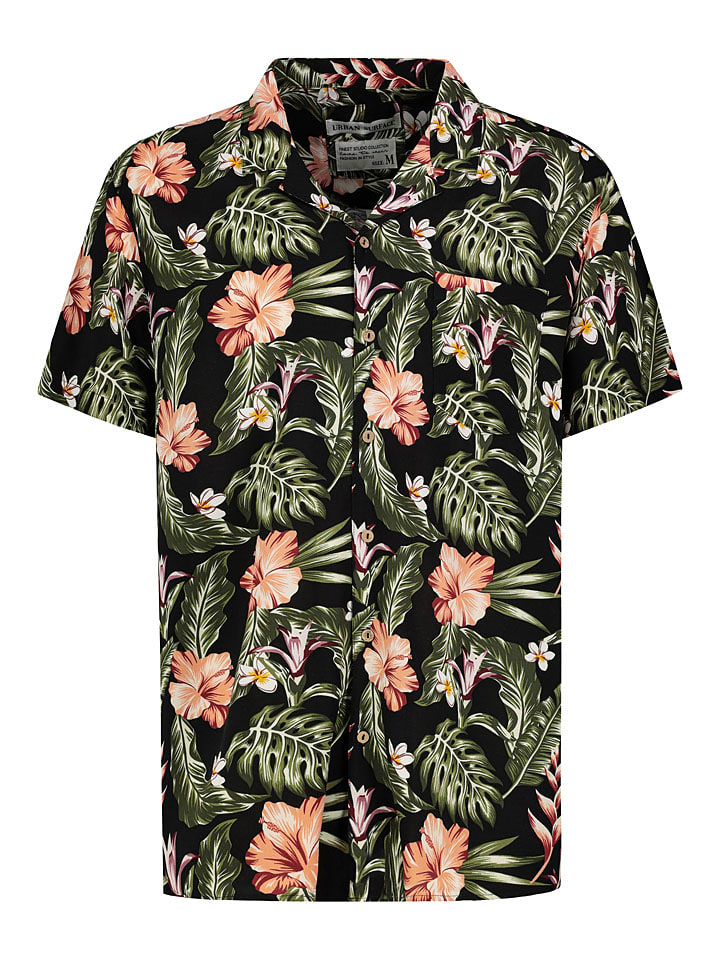 Authentic Style Hemd - Regular fit - in Schwarz/ Grün günstig kaufen