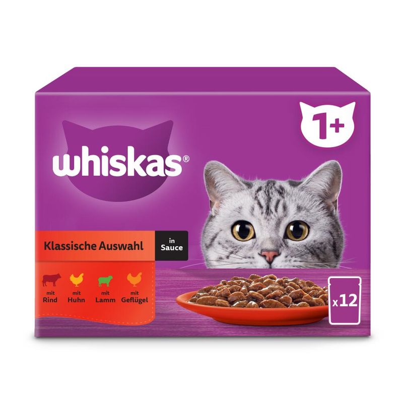 Multipack Whiskas 1+ Adult Frischebeutel 12 x 85 g