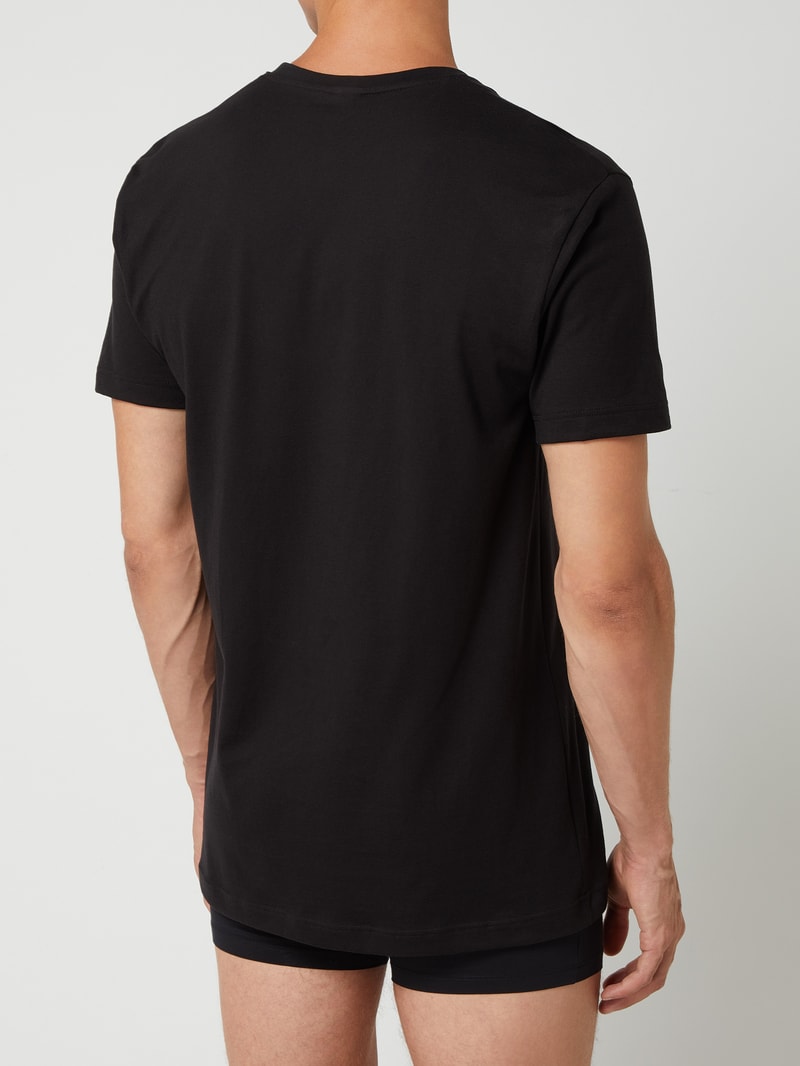 T-Shirt aus Baumwolle im 2er-Pack in schwarz