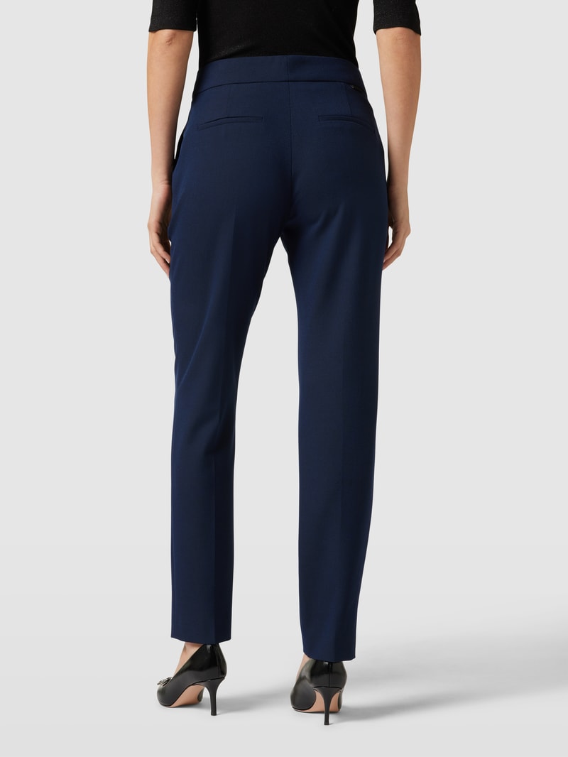 Stoffhose mit Strukturmuster Modell 'Hilesa' in marineblau