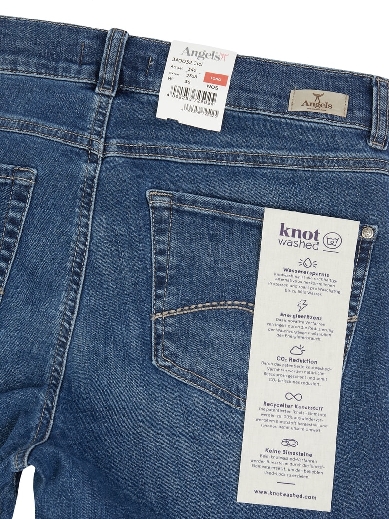 Slim Fit Jeans mit Stretch-Anteil Modell 'Cici' in blau