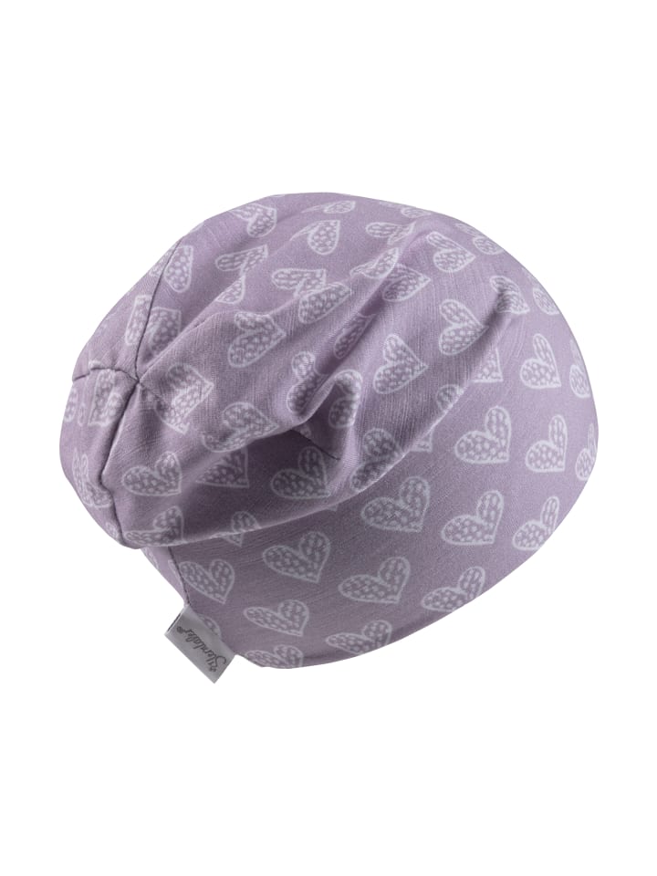 Sterntaler Slouch-Beanie Herzen in flieder günstig kaufen