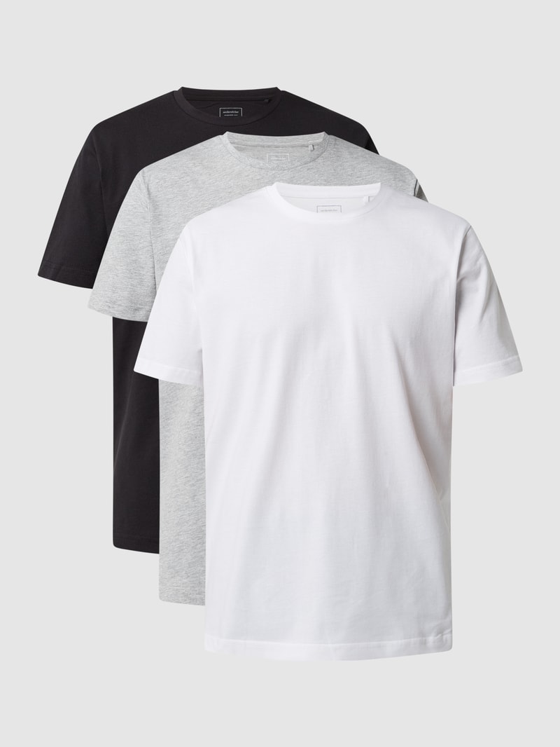 T-Shirt im 3er-Pack in mittelgrau meliert