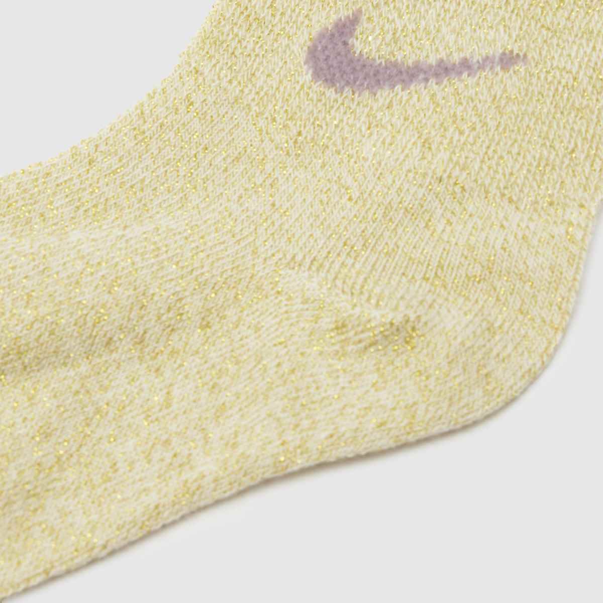 Komplet 6 modrih otroških četrtinkastih nogavic Nike