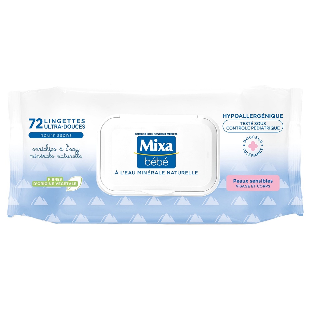 mixa Bébé Lingettes à l'Eau Minérale Naturelle