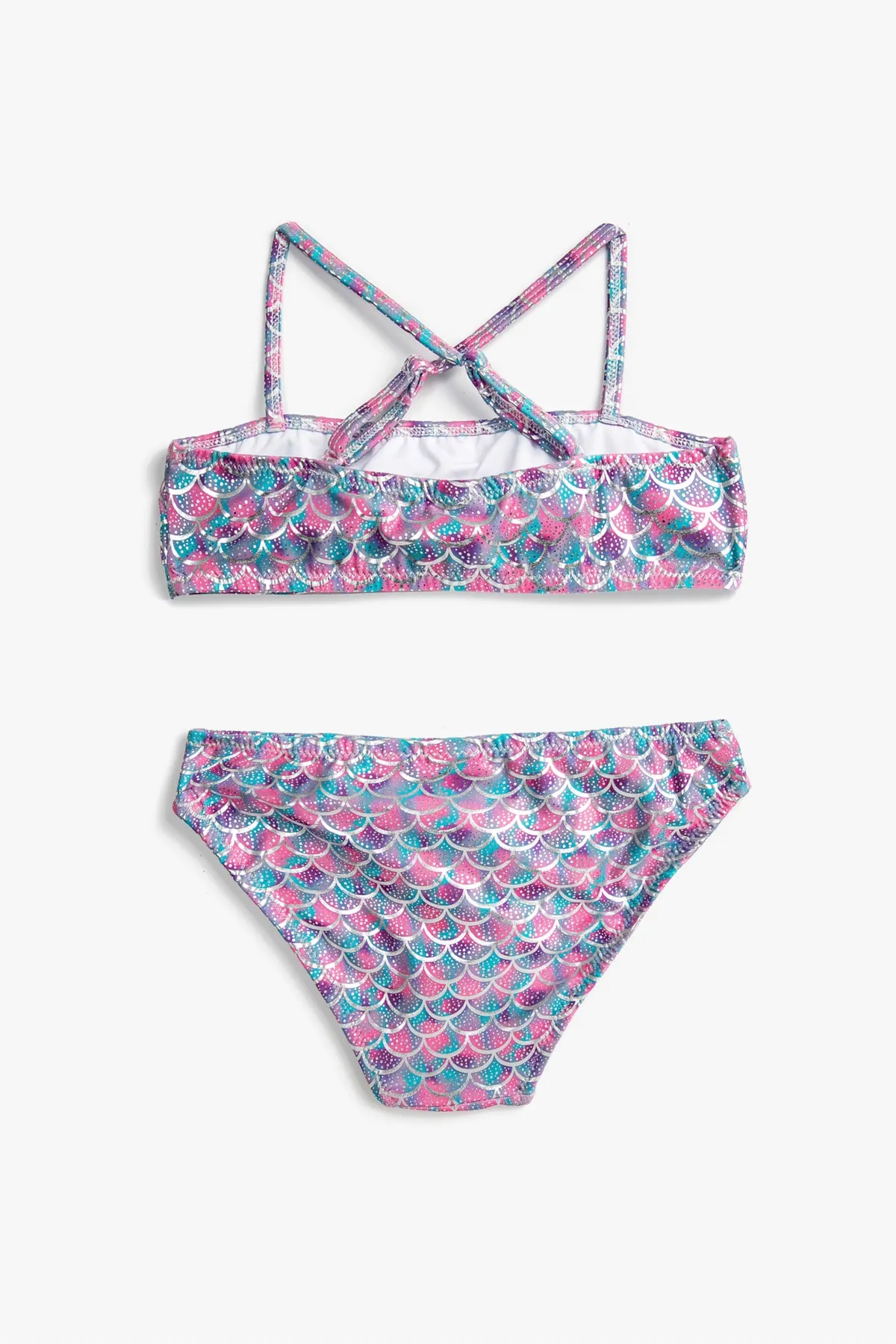 Koton  Hellblau gemustertes Mädchen-Bikini-Set 2SKG00014BM
