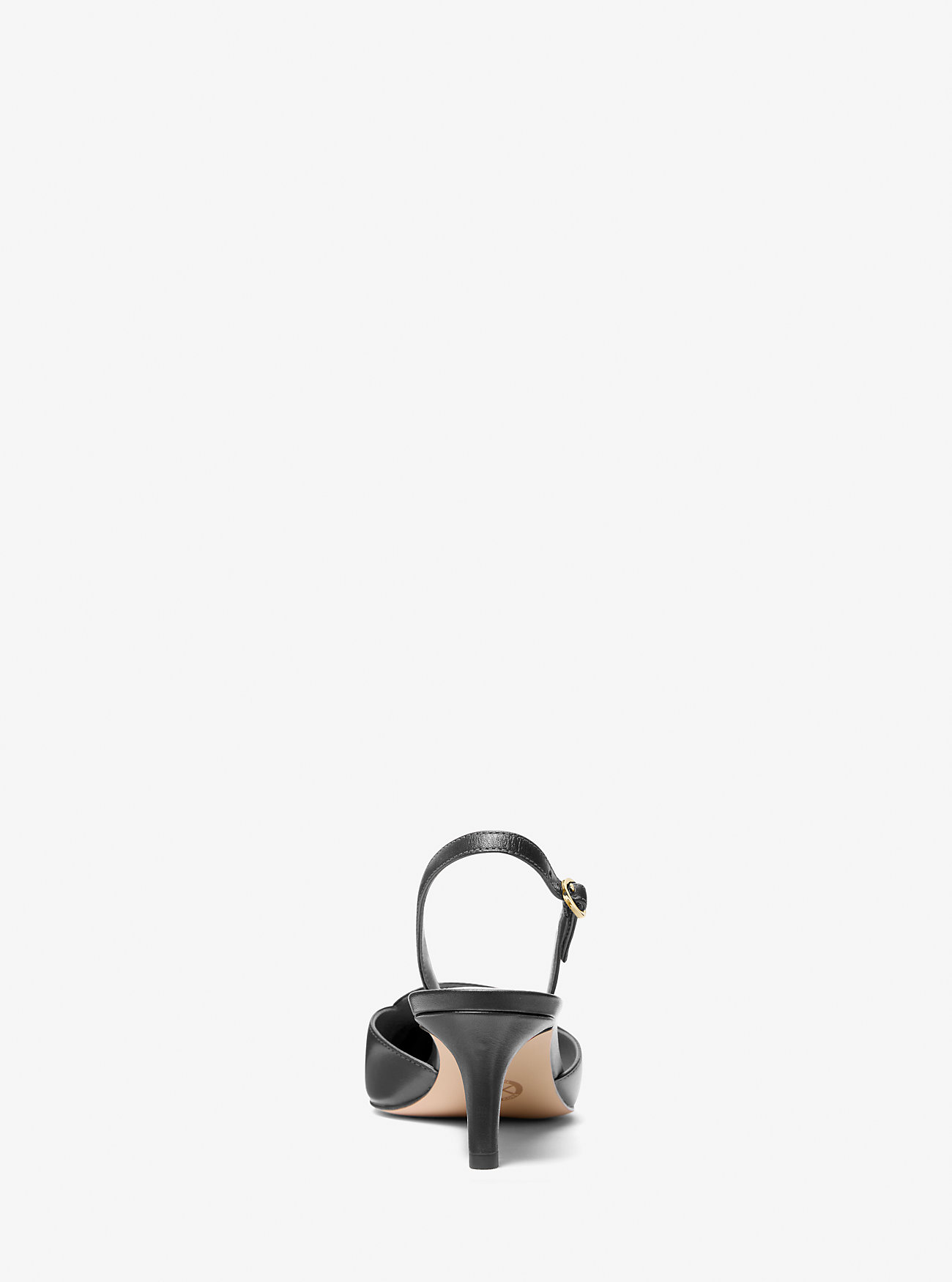Lena Slingback-pumps i skinn - SVART