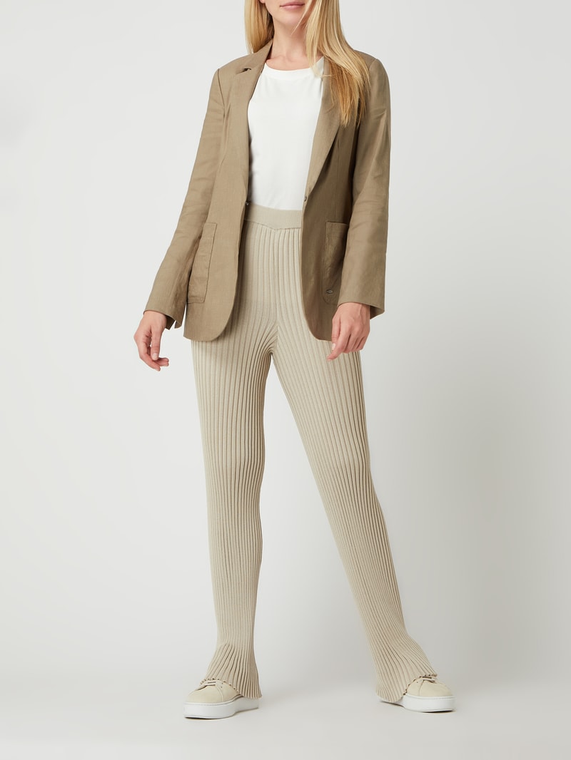 Blazer mit Viskose-Anteil in khaki