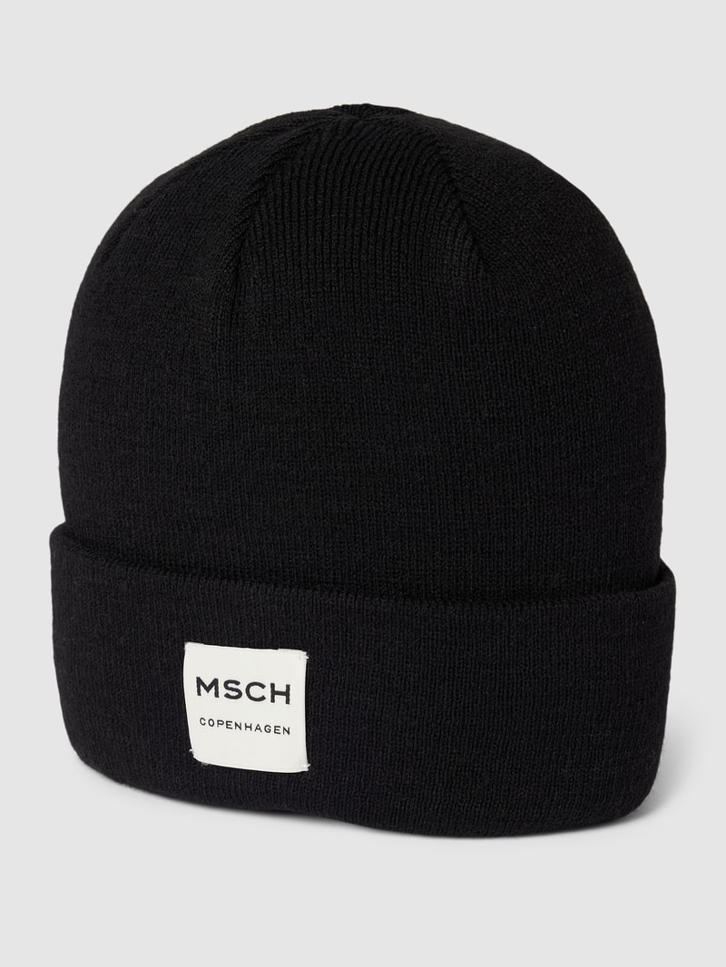 Beanie aus Woll-Mix Modell 'MOJO' in schwarz