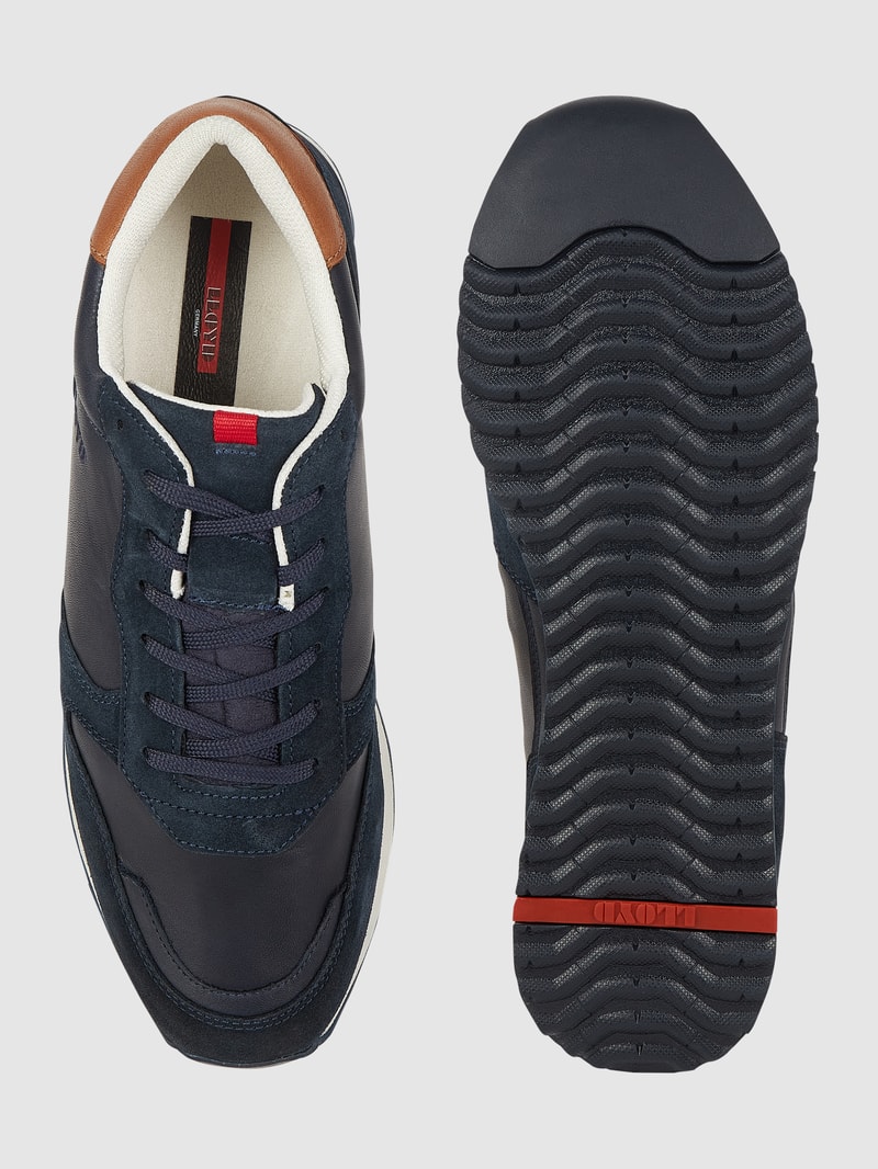 Sneaker aus Leder Modell 'Edmond' in marineblau