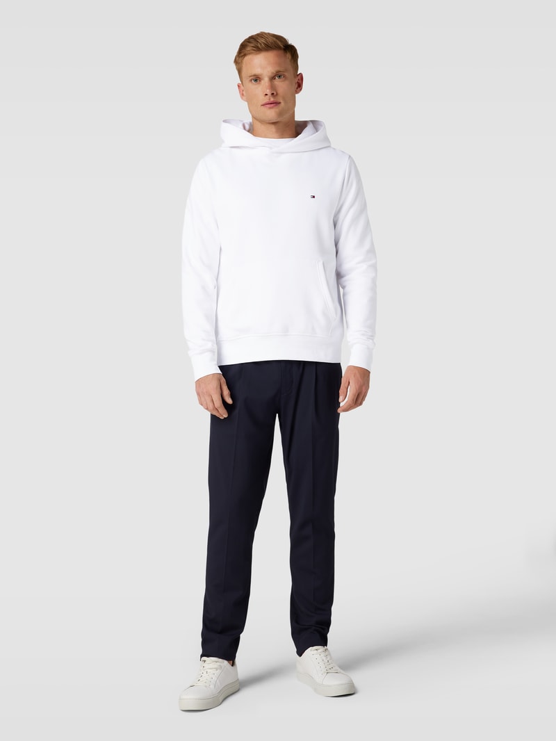 Hoodie mit Logo-Stitching Modell 'FLAG' in weiß