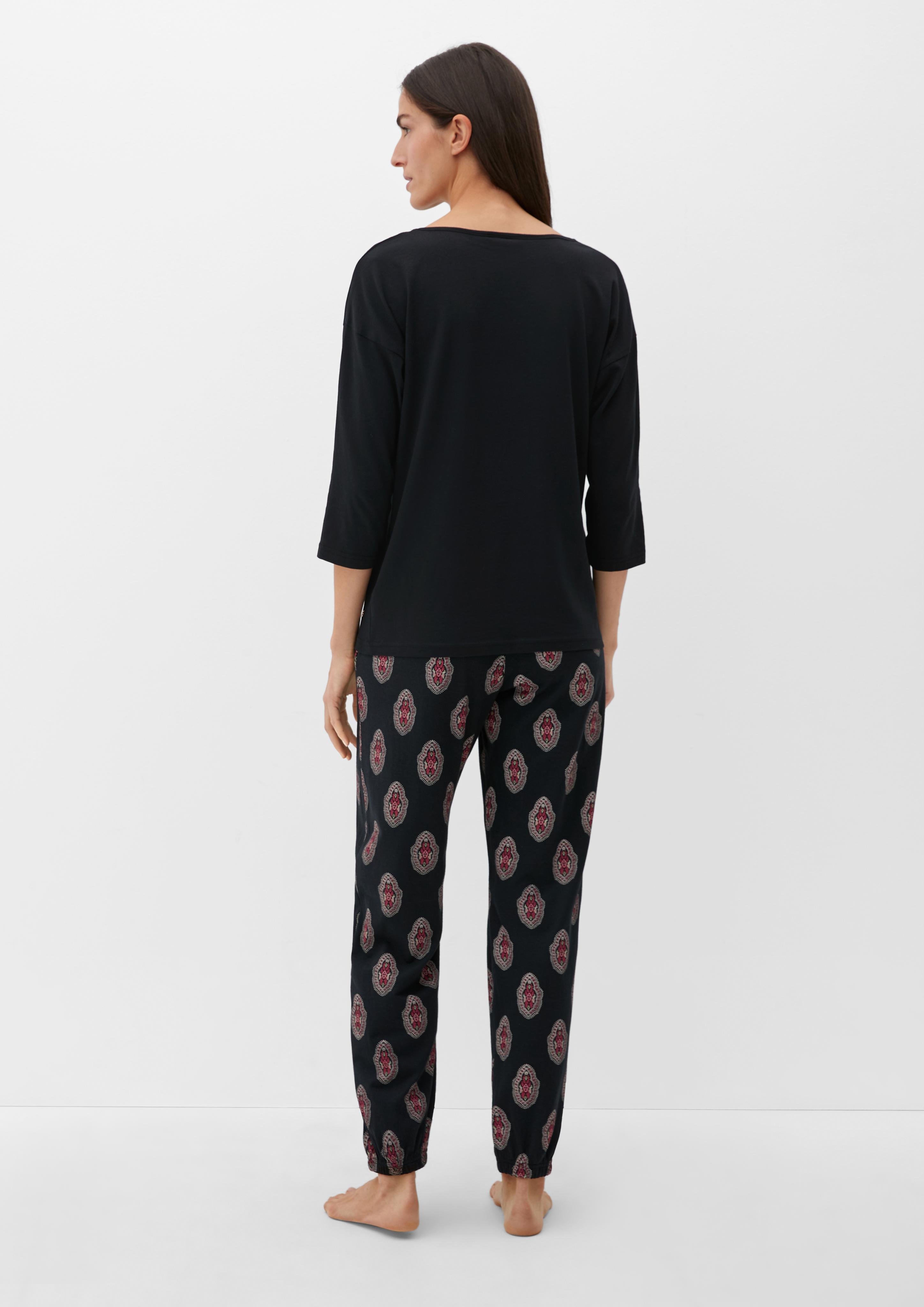 Pyjamashirt im Baumwollmix  6008012-9999