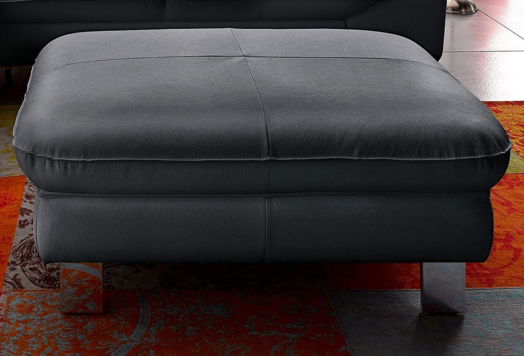 COTTA Polstergarnitur Driver, (Set), bestehend aus Ecksofa und Hocker, mit Kopfteilverstellung