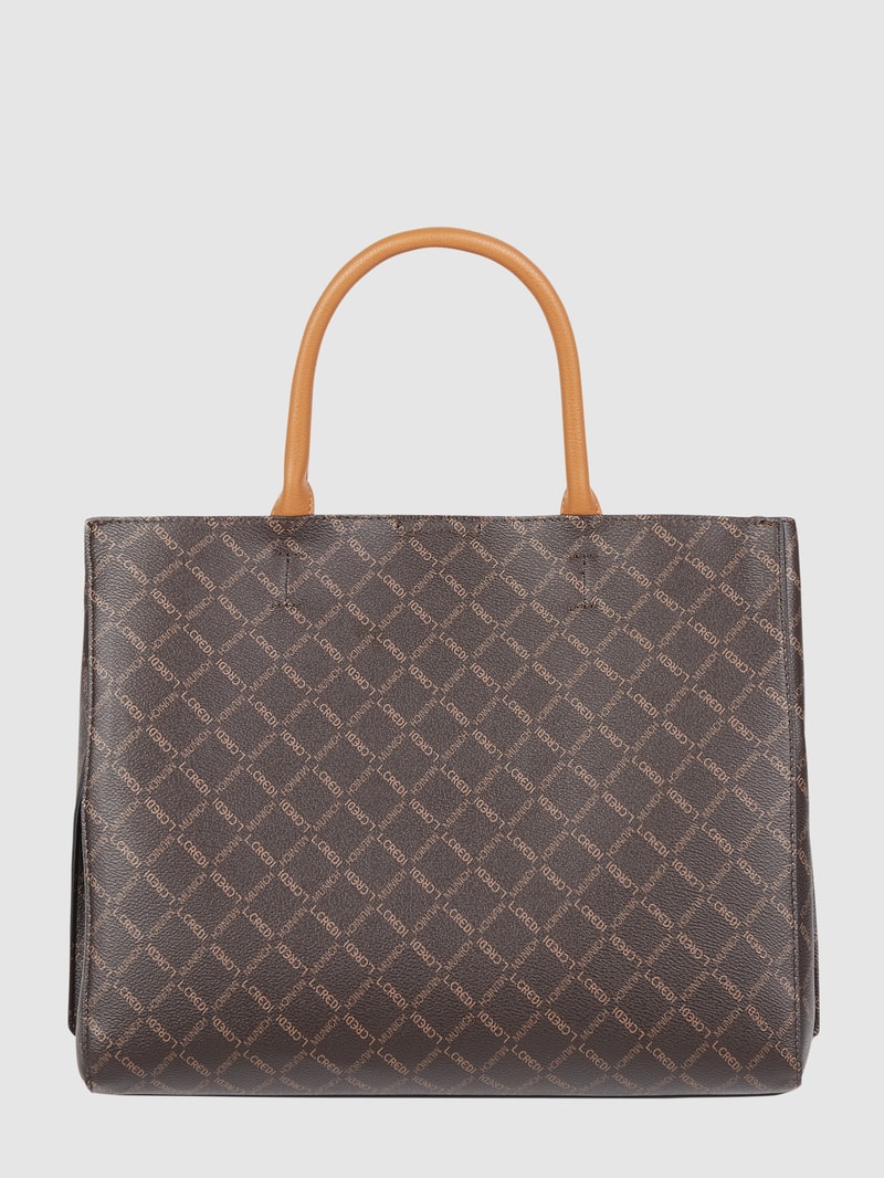 Shopper in Leder-Optik in dunkelbraun