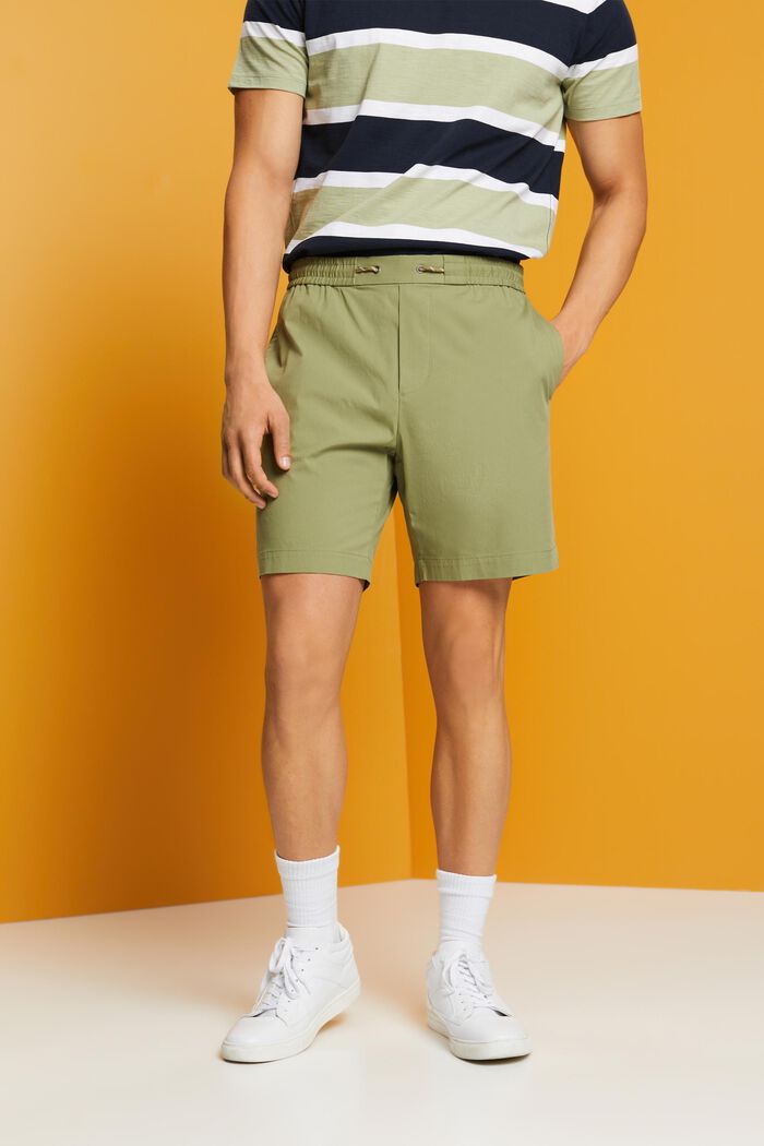 Pull-on-Shorts aus Baumwoll-Popelin