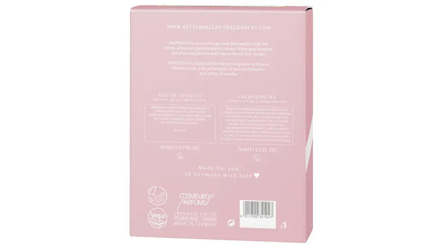 BETTY BARCLAY Happiness Duo Set Eau de Parfum + Duschgel Geschenkpackung