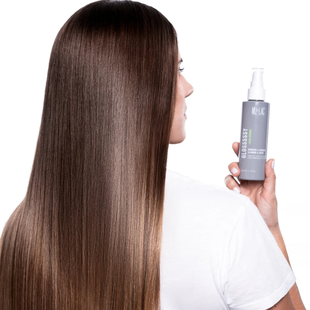 Hairlab Glossssy Liquid Mirror - Sérum laminador con enjuague - Sérum para peinar y dar acabado al cabello, brillo para el cabello
