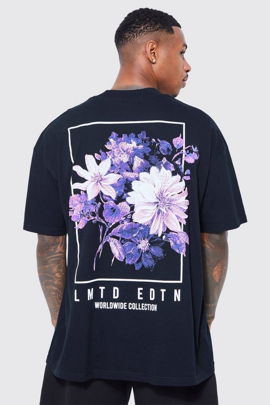 Oversize T-Shirt mit floralem Print