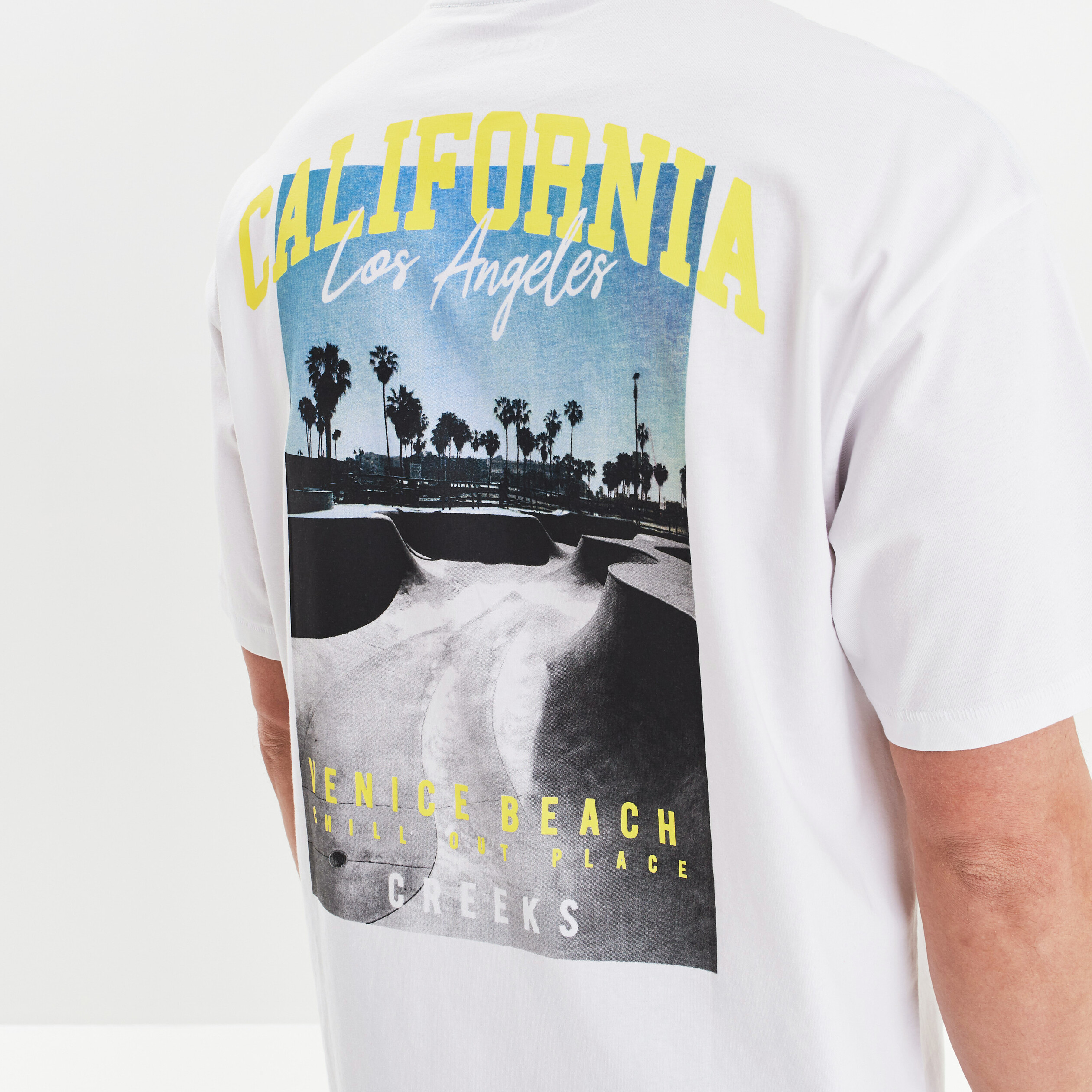 T-shirt manches courtes blanc homme | La Halle