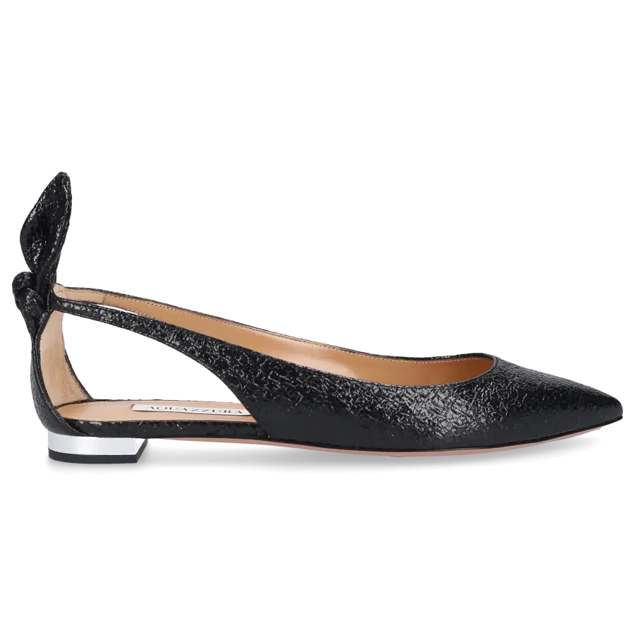 Aquazzura - Ballerinas BOW TIE Nappaleder - schwarz