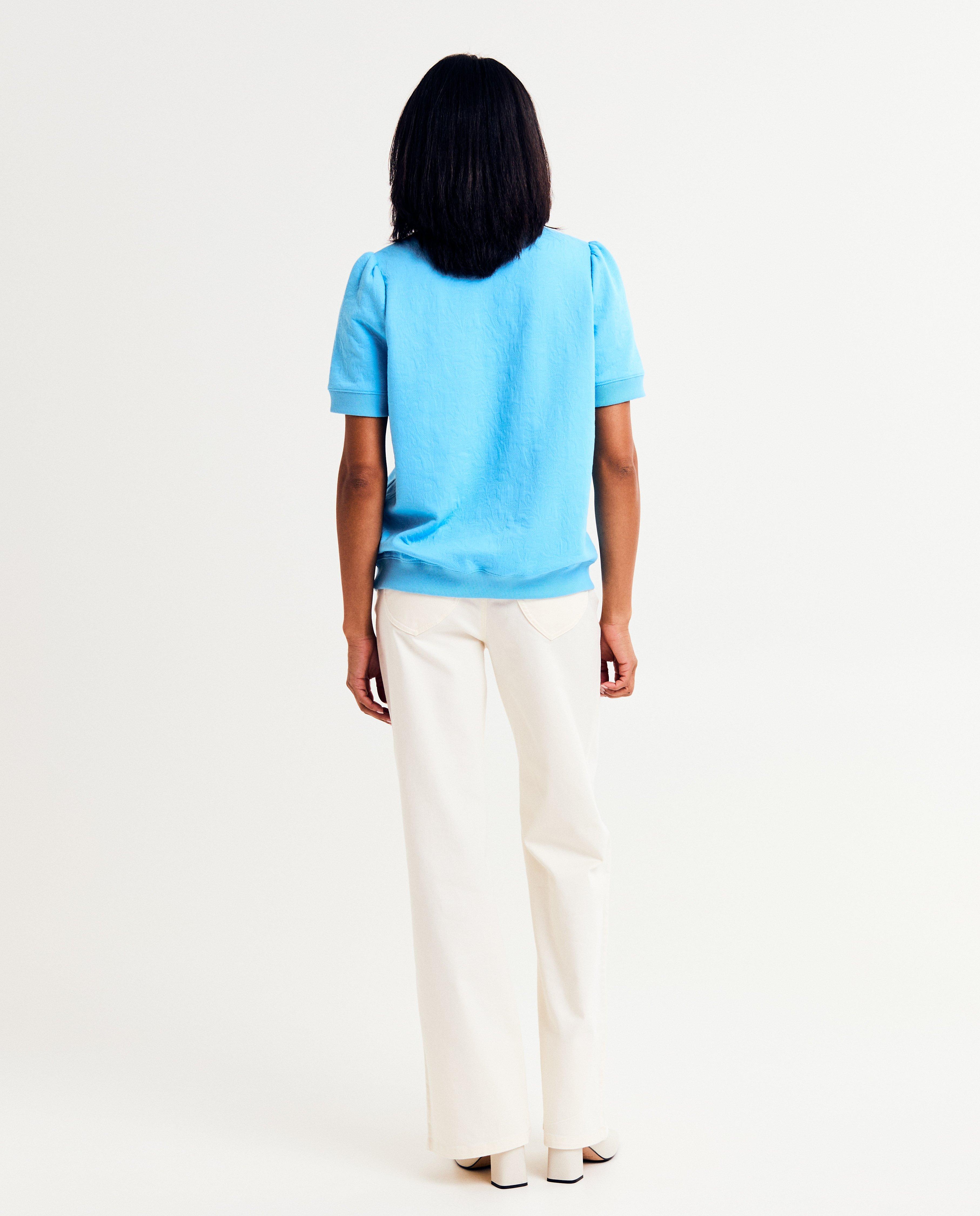 Pulover Saint Tropez albastru cu model