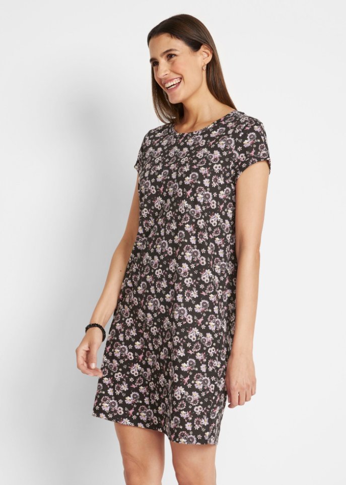 Shirtkleid mit seitlichen Schlitzen (2er Pack)