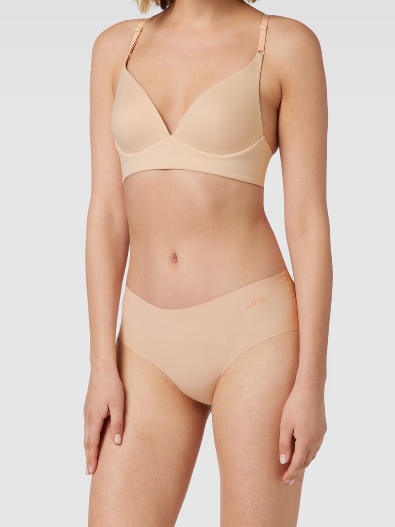 Slip mit Label-Detail Modell 'LASER' in beige